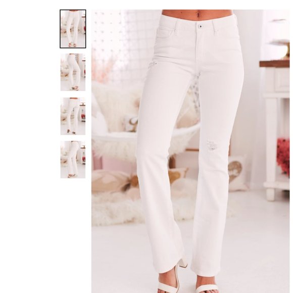 White Bootcut Jeans - Picture 2 of 11